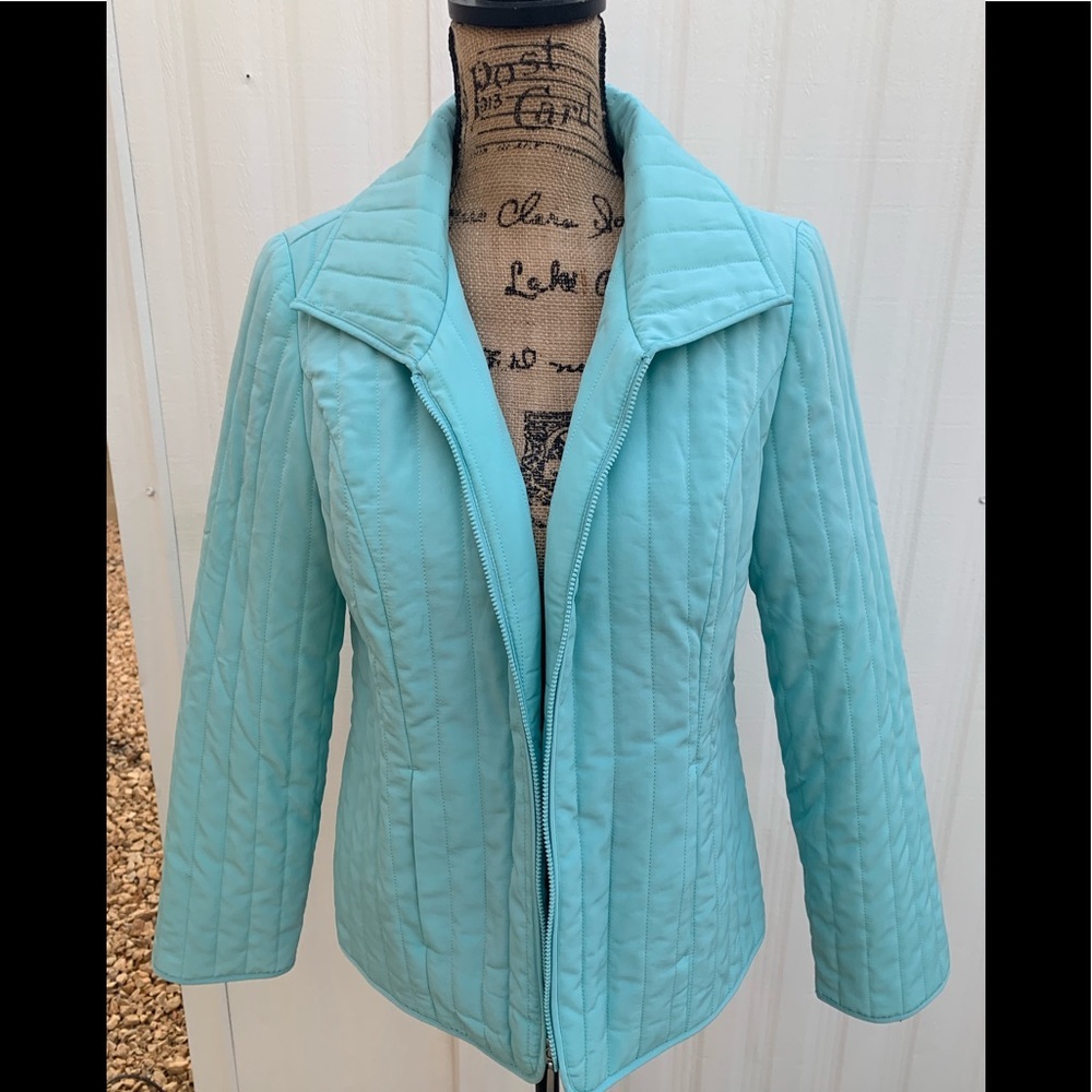 Chicos Lightweight Zipper Jacket Bomber Sz 1 S
